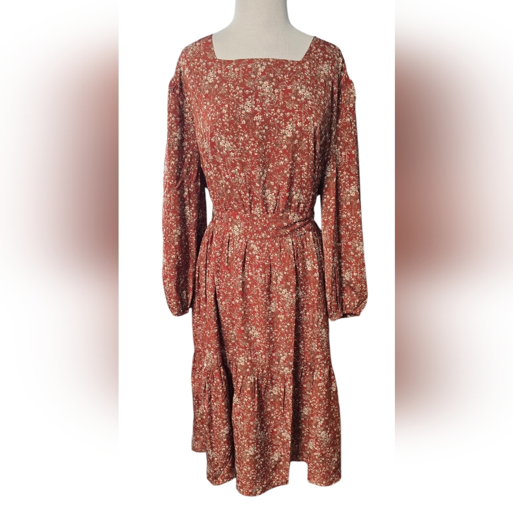 Chic Soul Floral Long Sleeve Dress